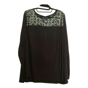 Lane Bryant Black Long Sleeve Dress with Silver Accents